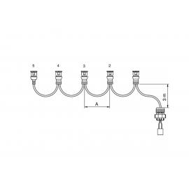 Side marker harness 5 connectors JPT 3,5 m